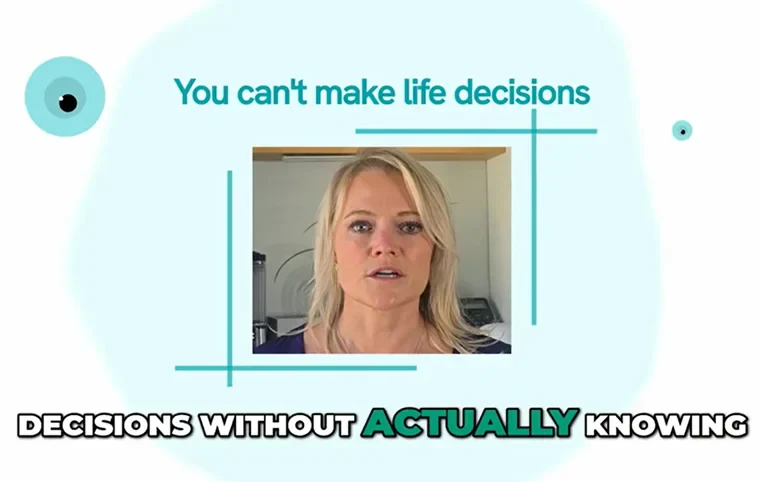 Woman discussing why you can't make life decisions