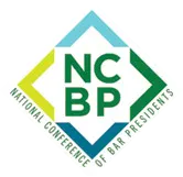 Logo for the National Conference of Bar Presidents (NCBP) featuring a diamond shape with multi-colored borders and the letters NCBP in the center.