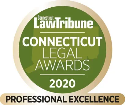 A group of professionals at the Connecticut Legal Awards 2020, celebrating achievements in the legal field.