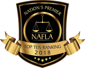 A graphic displaying the top ten rankings of nafla for the year 2018, featuring names and positions.
