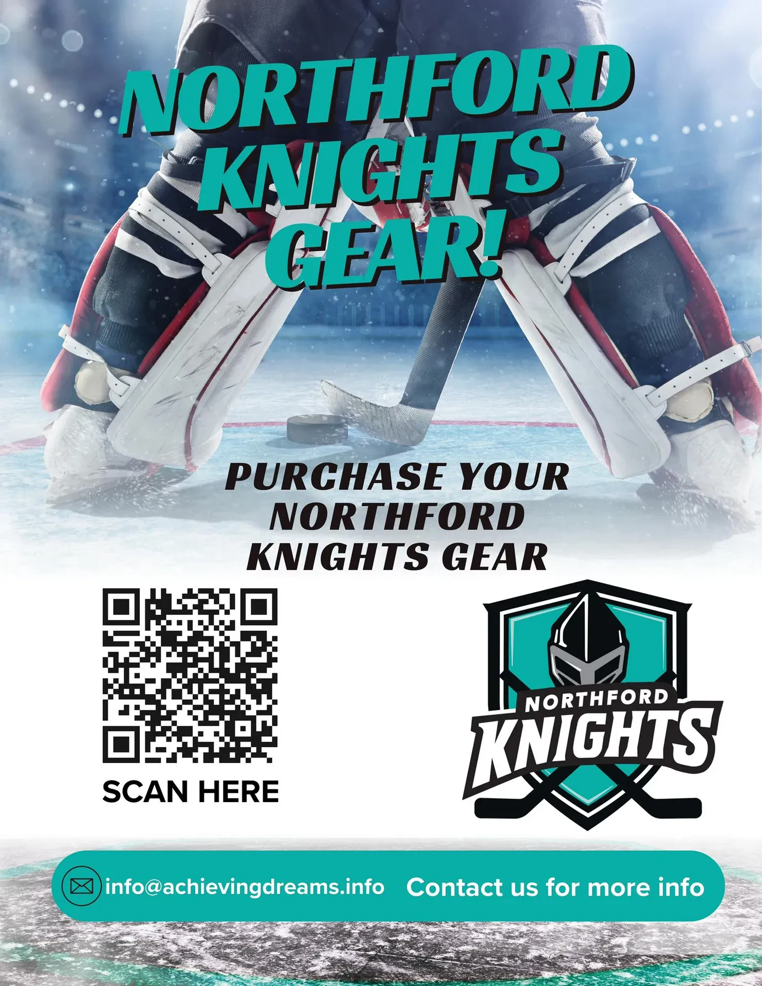 An hockey goalie on ice wearing pads and holding a hockey stick