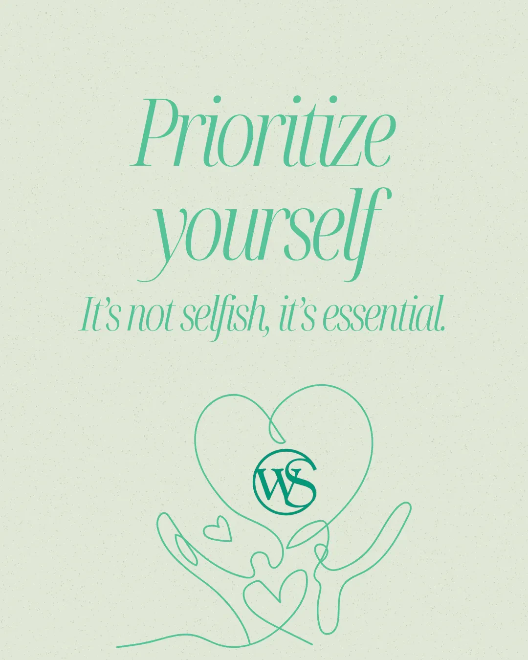 An image featuring a motivational quote set against a light sage green background with a subtle textured finish.